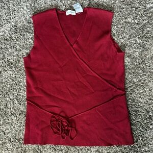 White Stag Burgundy Knit Top